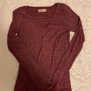 Hollister cranberry long sleeve